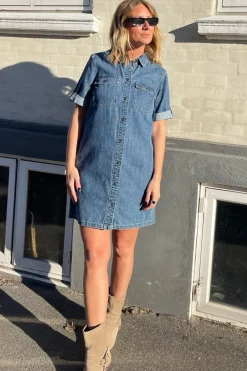 Noisy May Nmnew Signe S/S Denim Dress Vi002Mb 4460315 Medium Blue Denim