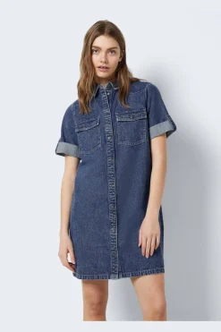 Noisy May Nmnew Signe S/S Denim Dress Vi002Mb 4460315 Medium Blue Denim