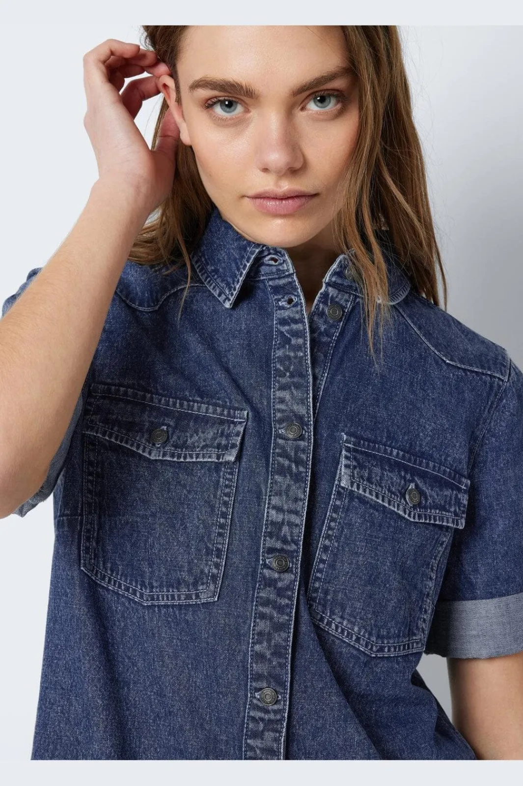 Noisy May Nmnew Signe S/S Denim Dress Vi002Mb 4460315 Medium Blue Denim