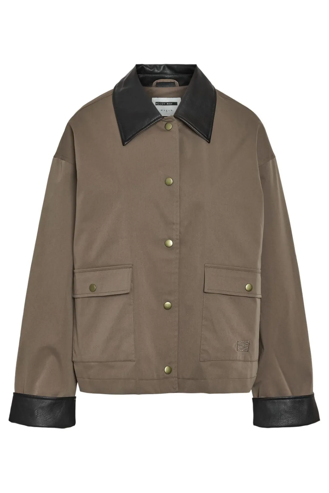 Best Noisy May Nmnora Pu Collar Jacket Dd 4788717 Morel Black