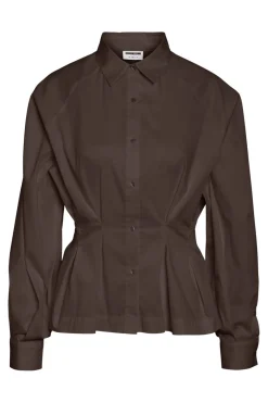 Best Noisy May Nmpamila L/S Detail Shirt 5092645 Chocolate Brown
