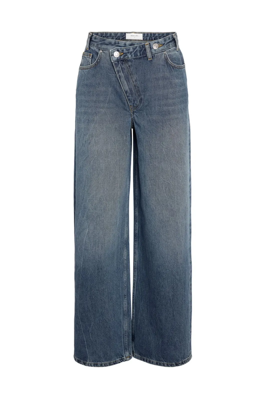 Online Noisy May Nmsabine Nw X Over Wide Jeans Fo090Mb 4920561 Medium Blue Denim
