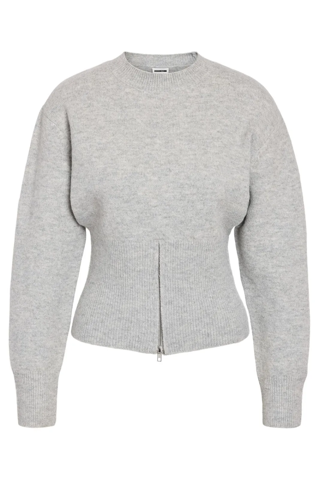 Clearance Noisy May Nmsloan L/S O-Neck Zip Knit Fwd 4854841 Light Grey Melange