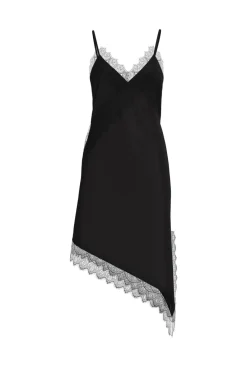 New Noisy May Nmsofie S/L Satin Lace Dress 5079334 Black