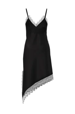 New Noisy May Nmsofie S/L Satin Lace Dress 5079334 Black