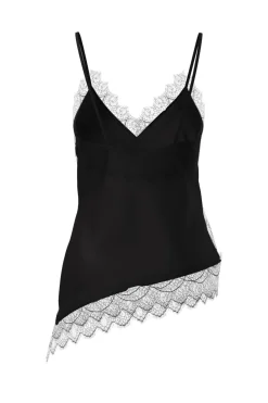 Hot Noisy May Nmsofie S/L Satin Top 5079329 Black