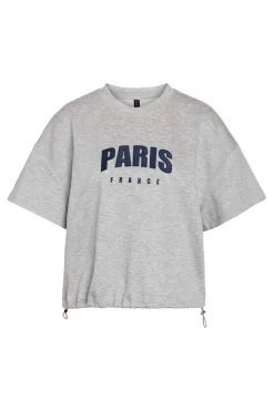 Hot Noisy May Nmsolas S/S Sweat T-Shirt 5019036 Light Grey Melange Paris