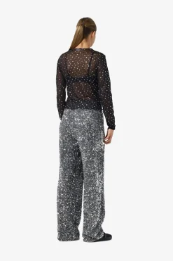 Best Noisy May Nmstar Foil L/S High Neck Mesh Fwd 4651141 Black Silver Glitter Stars