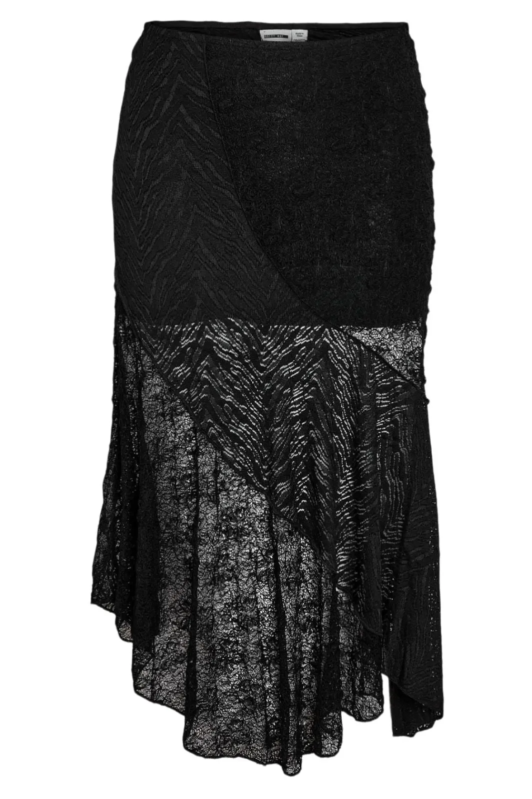 Online Noisy May Nmtrudy Asymetric Lace Skirt 5013068 Black