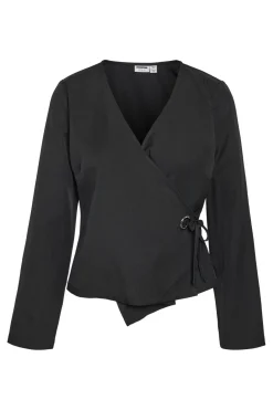 Online Noisy May Nmvick L/S Wrap Eyelet Top 5023973 Black