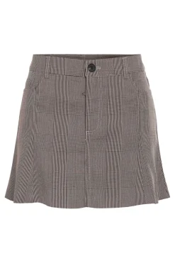 Sale Noisy May Nmwera Nw Check Skirt Fwd 4826456 Toasted Coconut Windsor Wine