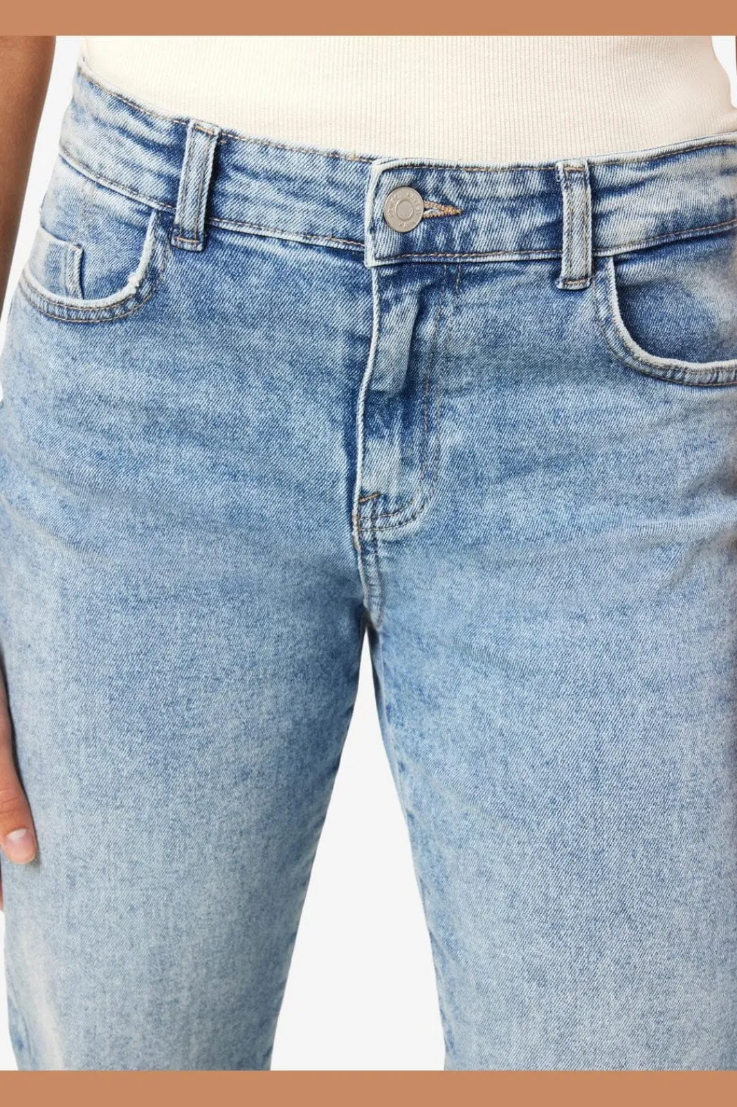 Clearance Noisy May Nmyolanda Nw Wide Jeans Az236Lb Fwd 4179737 Light Blue Denim
