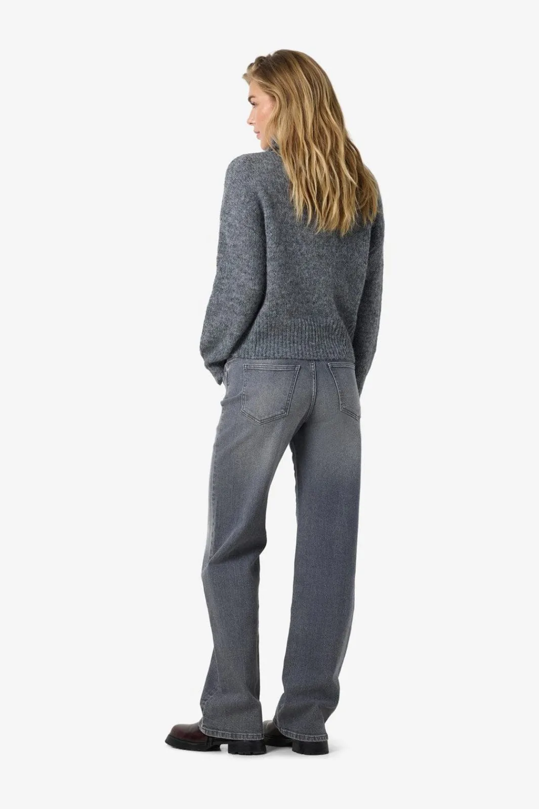 Clearance Noisy May Nmyolanda Nw Wide Jeans Az371Dg Fwd 4532618 Dark Grey Denim
