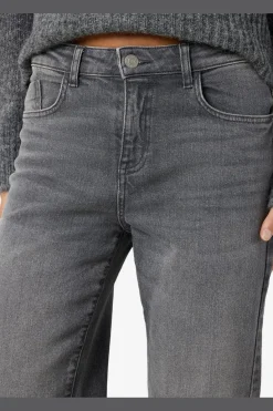 Clearance Noisy May Nmyolanda Nw Wide Jeans Az371Dg Fwd 4532618 Dark Grey Denim