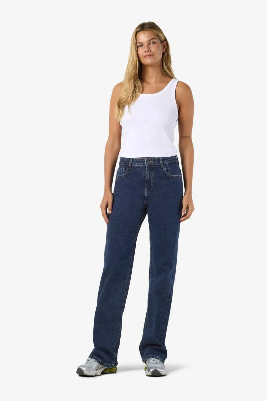 Best Noisy May Nmyolanda Wide Str Az365Db Fwd 4532744 Dark Blue Denim