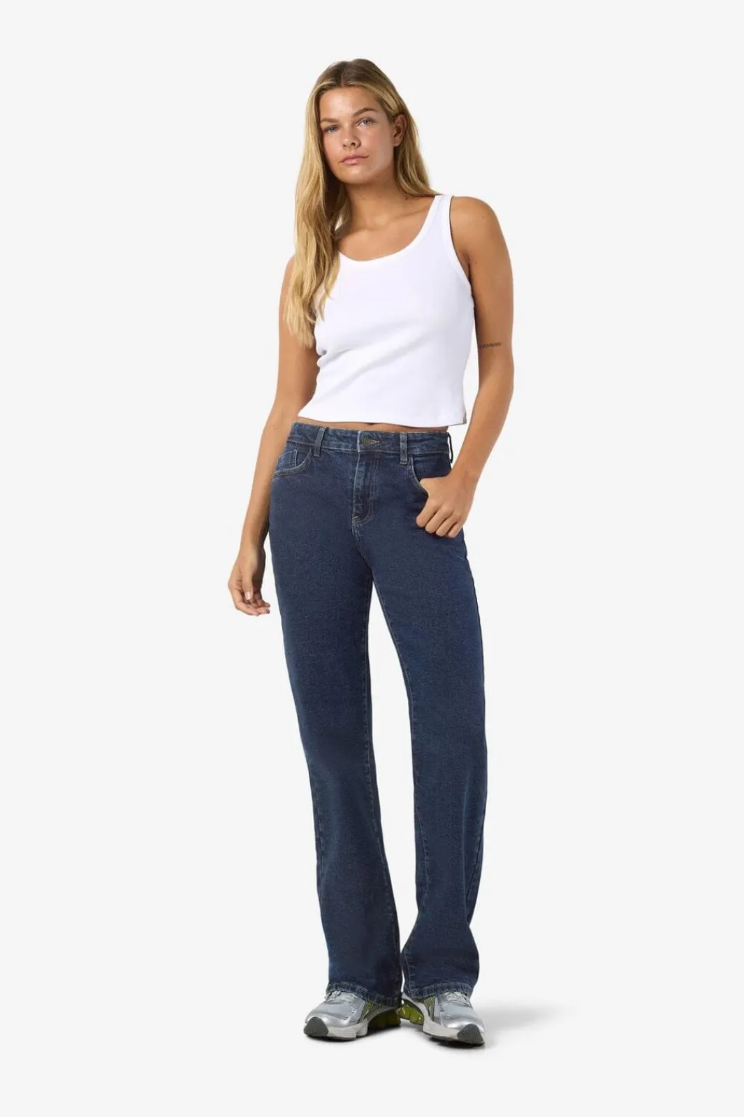 Best Noisy May Nmyolanda Wide Str Az365Db Fwd 4532744 Dark Blue Denim