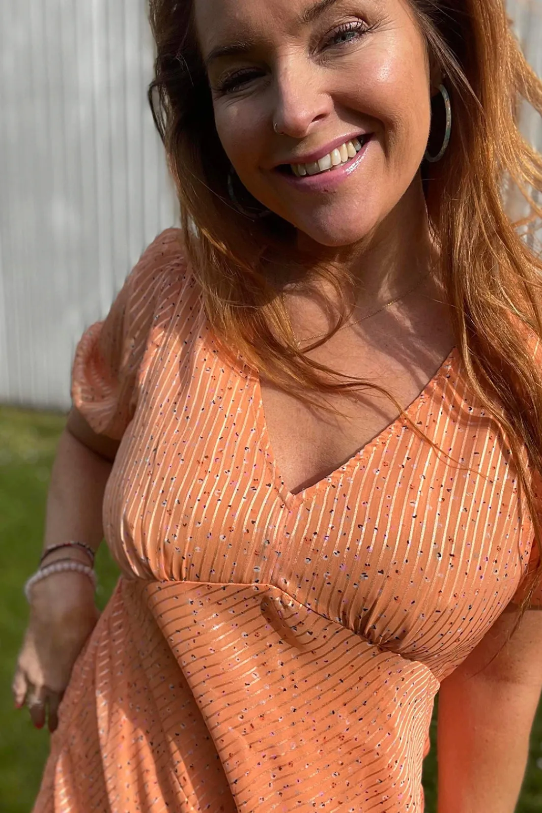 Outlet Neo Noir Nobu Sparkle Dress Tangerine