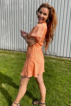 Outlet Neo Noir Nobu Sparkle Dress Tangerine