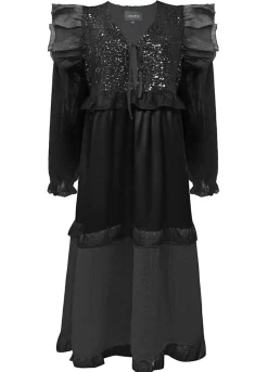 Best Liberte Nor Ls Frill Dress 22266 Black Sequins