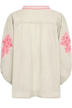 Sale Gossia NouraGO Blouse CreamNeon Pink