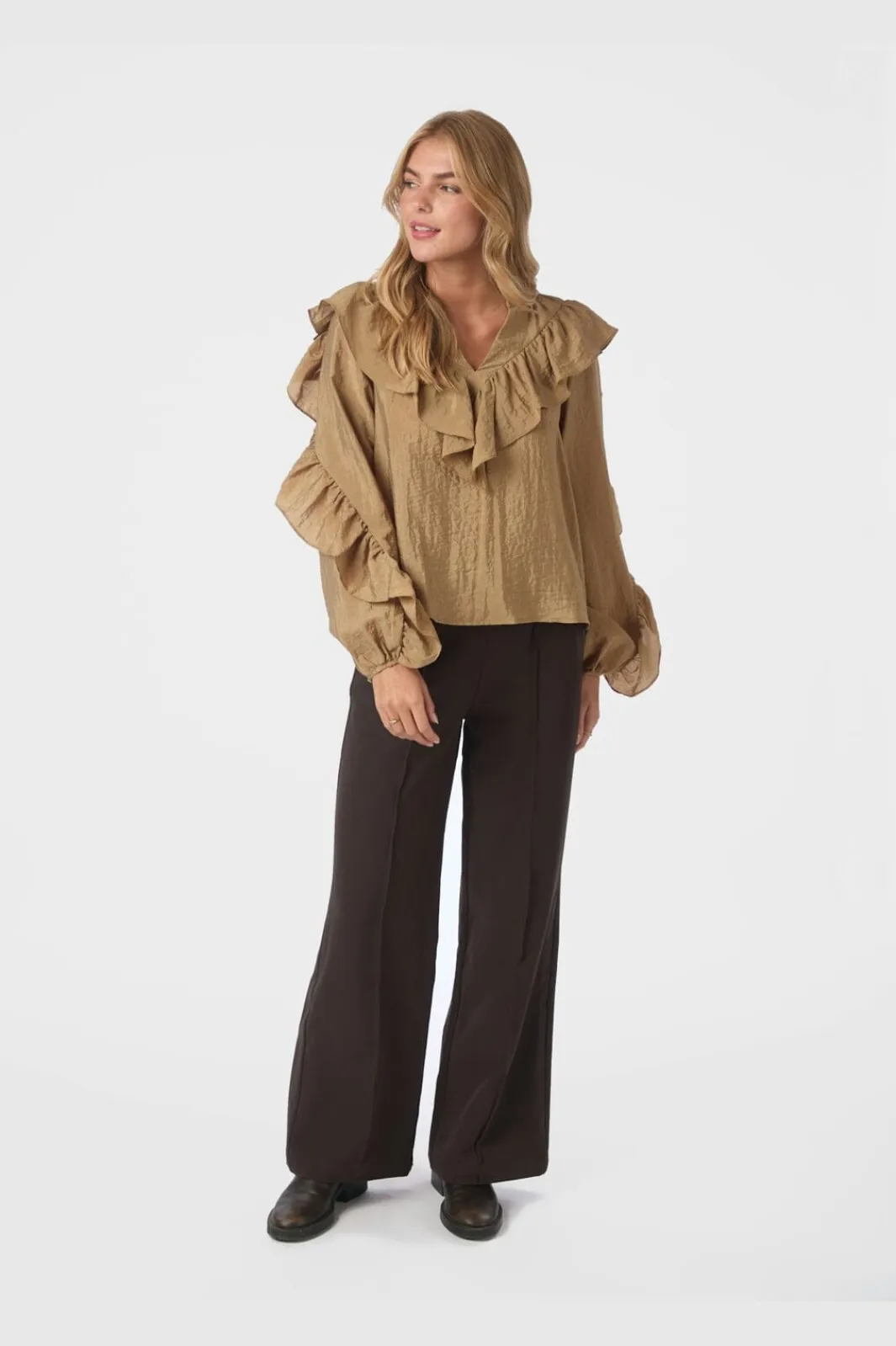 Best Neo Noir Nula Flounce Crisp Blouse 167525 125