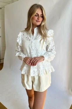 Hot BYIC Nuna Shirt White Lace