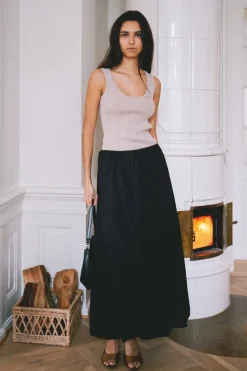 Neo Noir Ober Long Balloon Skirt Black