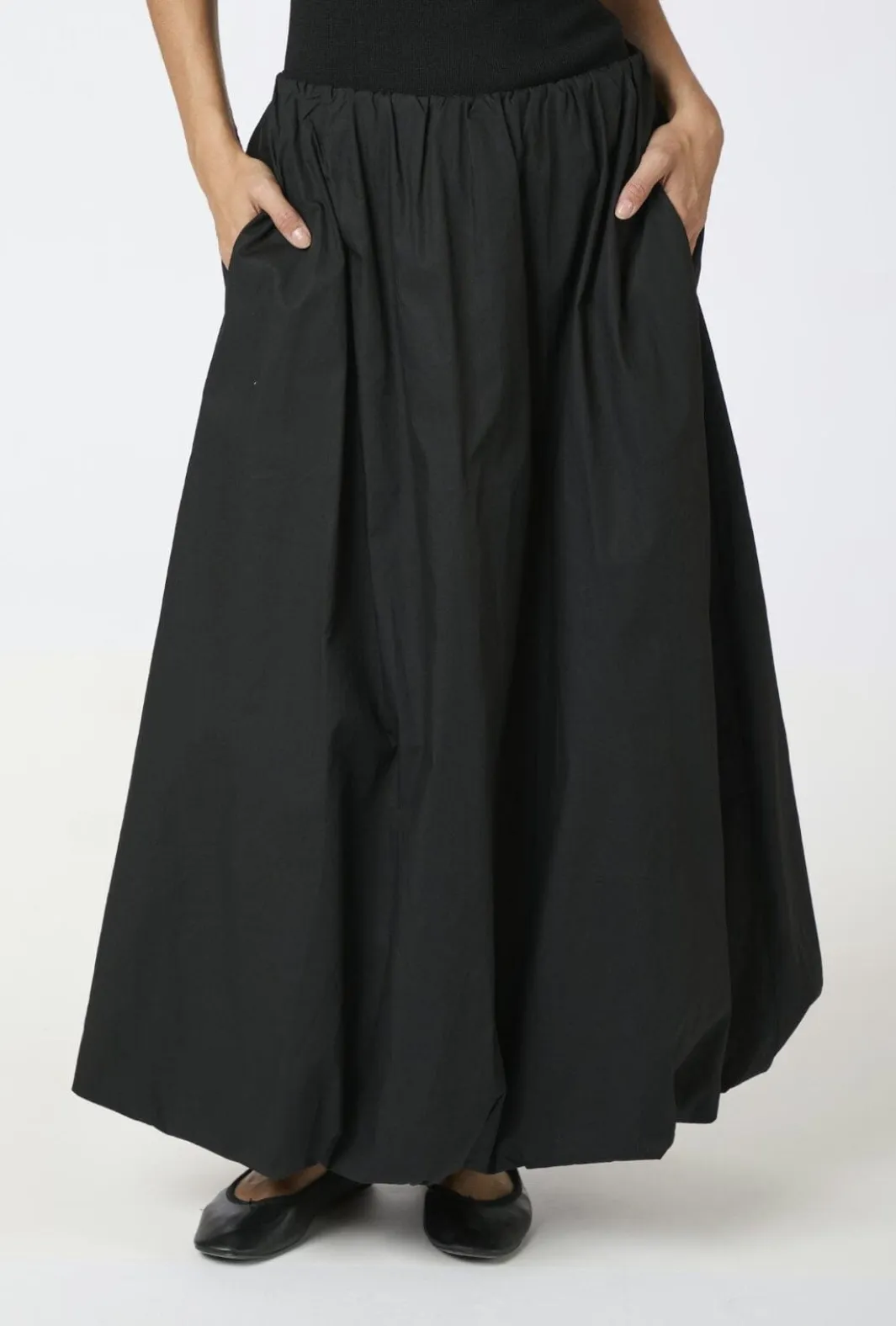 Neo Noir Ober Long Balloon Skirt Black