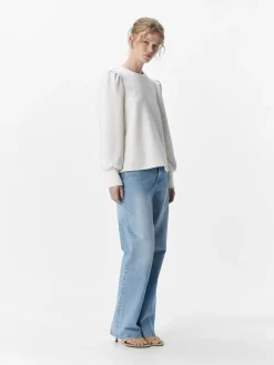 Hot Object Objandrea Re L/S O-Neck Top 4807954 White Sand