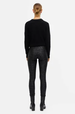 Hot Object Objbelle Coated Leggings Black/Animal
