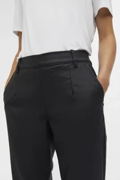 Object Objbelle Lisa Coated Pant 3556312 Black