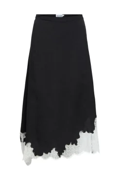Discount Object Objdalme Long Lace Skirt Aw Fair 25 5065716 Black White Lace
