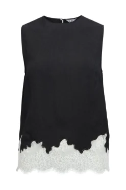 Best Object Objdalme Sl Lace Top Aw Fair 25 5065712 Black White Lace