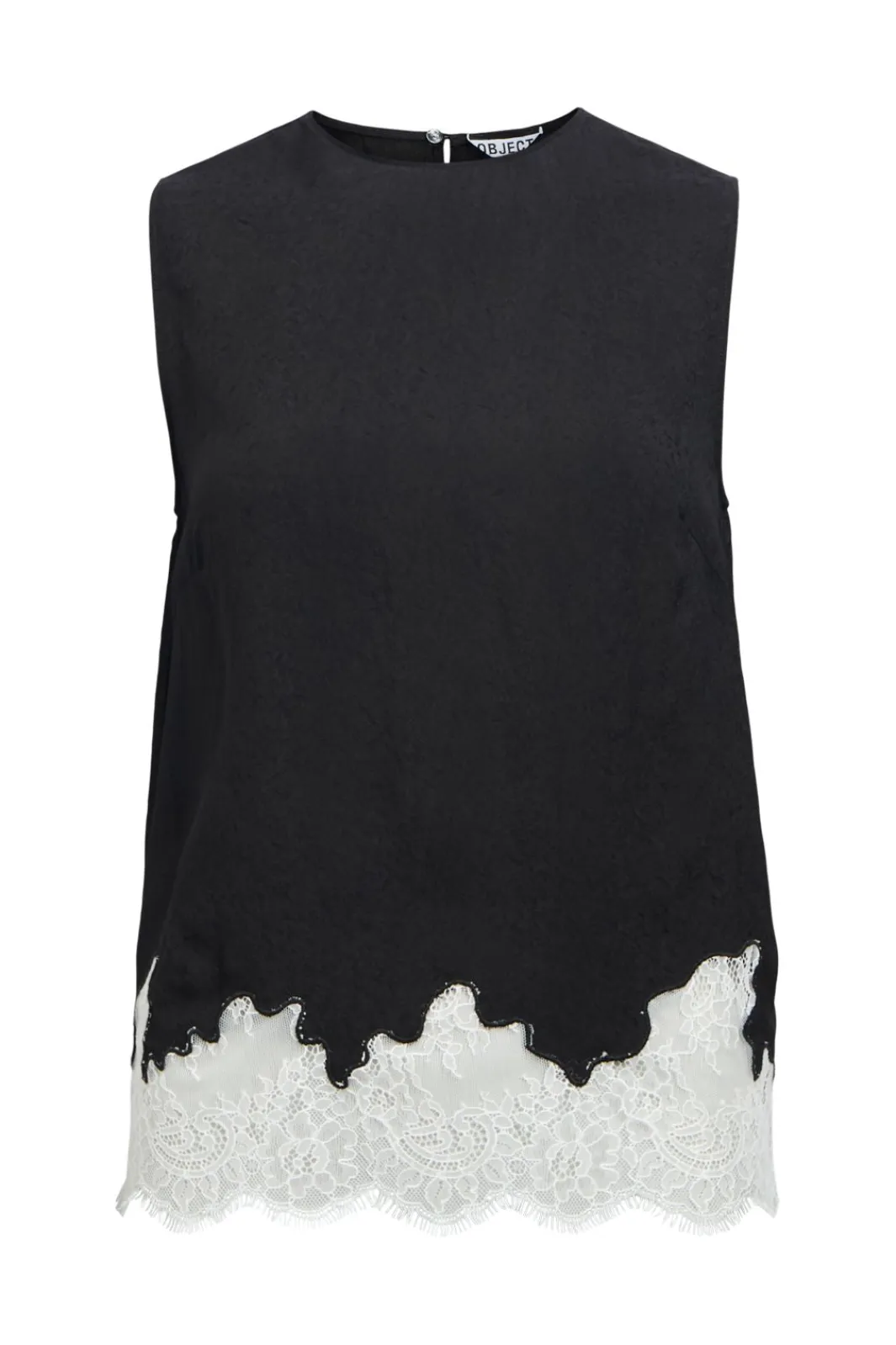 Best Object Objdalme Sl Lace Top Aw Fair 25 5065712 Black White Lace
