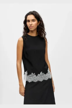 Best Object Objdalme Sl Lace Top Aw Fair 25 5065712 Black White Lace