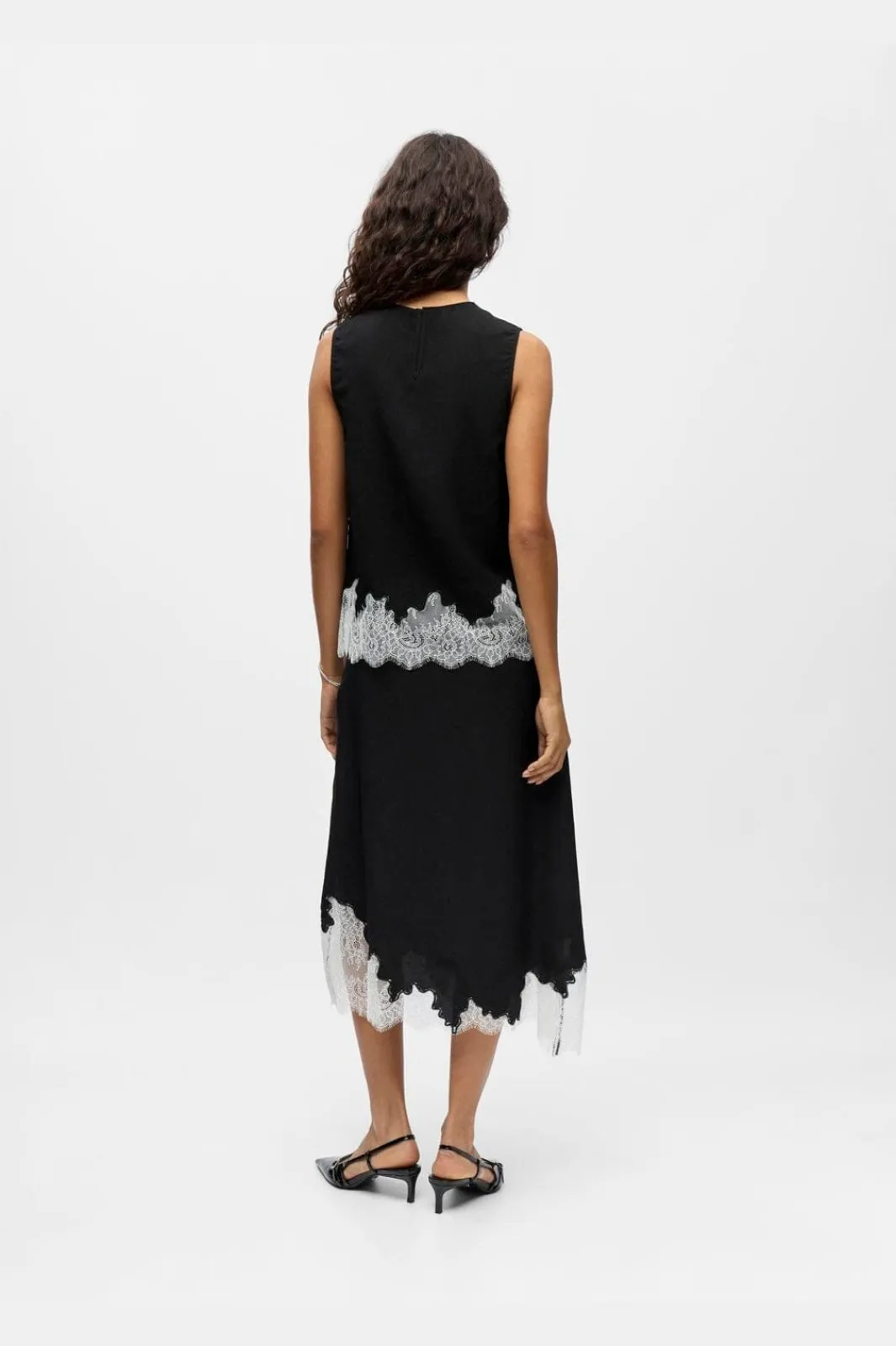 Best Object Objdalme Sl Lace Top Aw Fair 25 5065712 Black White Lace