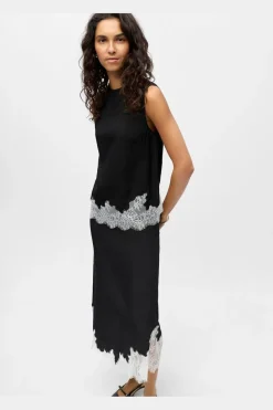 Best Object Objdalme Sl Lace Top Aw Fair 25 5065712 Black White Lace