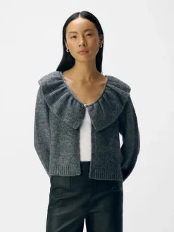 Hot Object Objdenisi L/S Lo Knit Cardigan 4826634 Medium Grey Melange