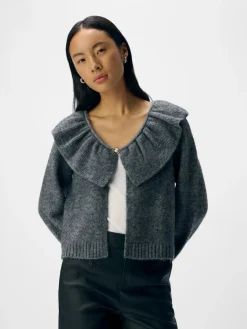 Hot Object Objdenisi L/S Lo Knit Cardigan 4826634 Medium Grey Melange