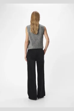 Outlet Object Objdiana Re V-Neck Knit Vest 4638801 Medium Grey Melange