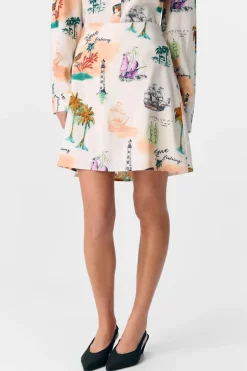 Clearance Object Objdinah Short Skirt 139 4809275 Sandshell Multi Color