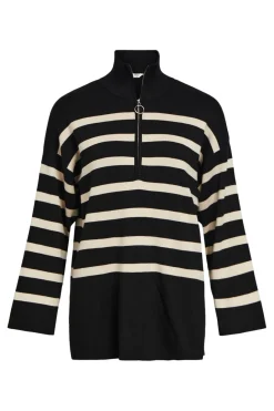 Outlet Object Objester L/S Knit Zip Pullover 4177786 Black Sandshell