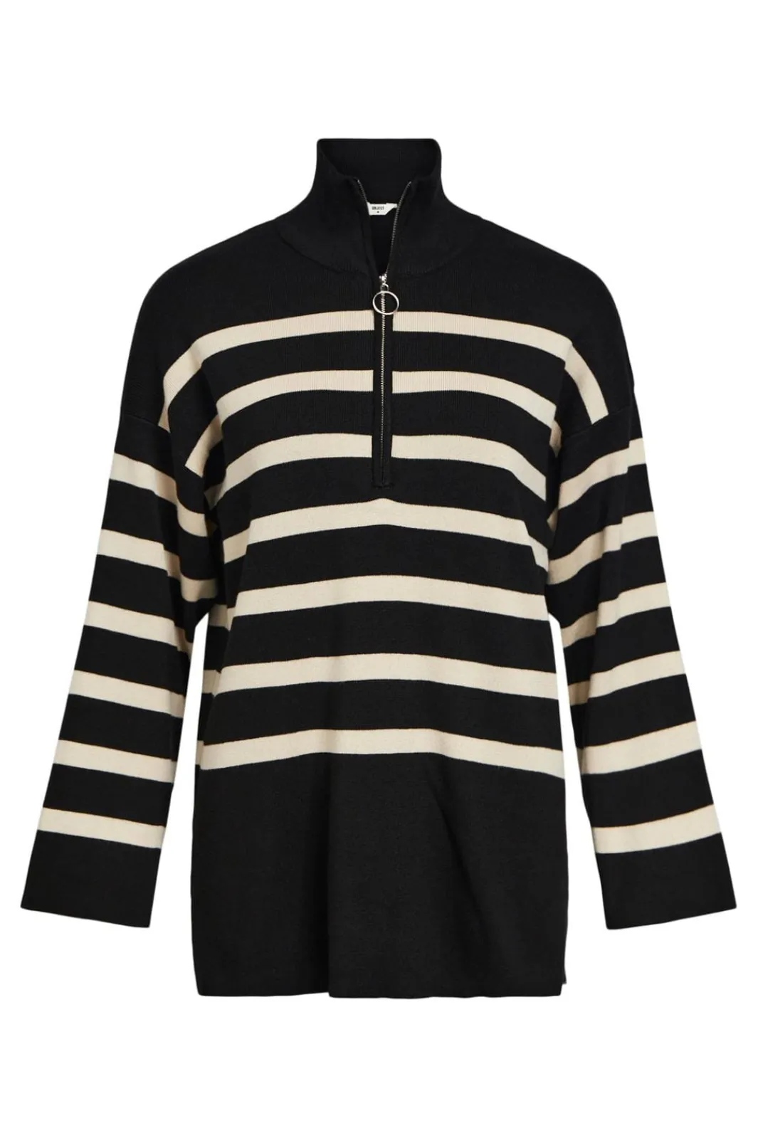 Outlet Object Objester L/S Knit Zip Pullover 4177786 Black Sandshell