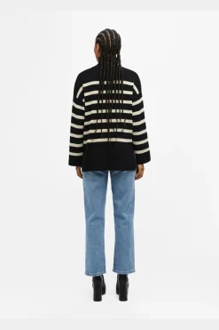 Outlet Object Objester L/S Knit Zip Pullover 4177786 Black Sandshell