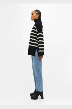 Outlet Object Objester L/S Knit Zip Pullover 4177786 Black Sandshell