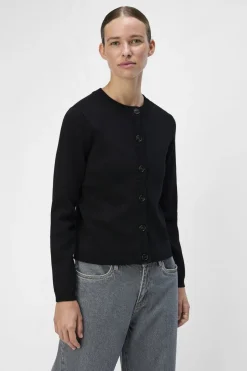 Object Objester Sli L/S Knit Cardigan 4613504 Black
