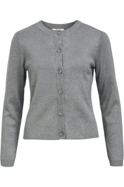 Object Objester Sli L/S Knit Cardigan 4613505 Medium Grey Melange