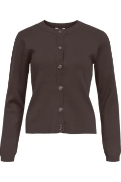 Clearance Object Objester Sli L/S Knit Cardigan 4872267 Seal Brown
