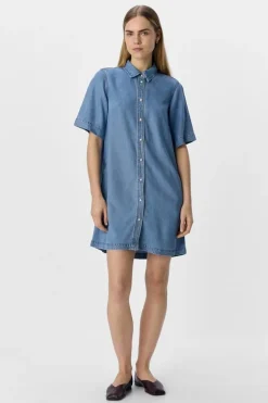 Best Object Objframe 2/4 Re Denim Dress 4656588 Light Blue Denim