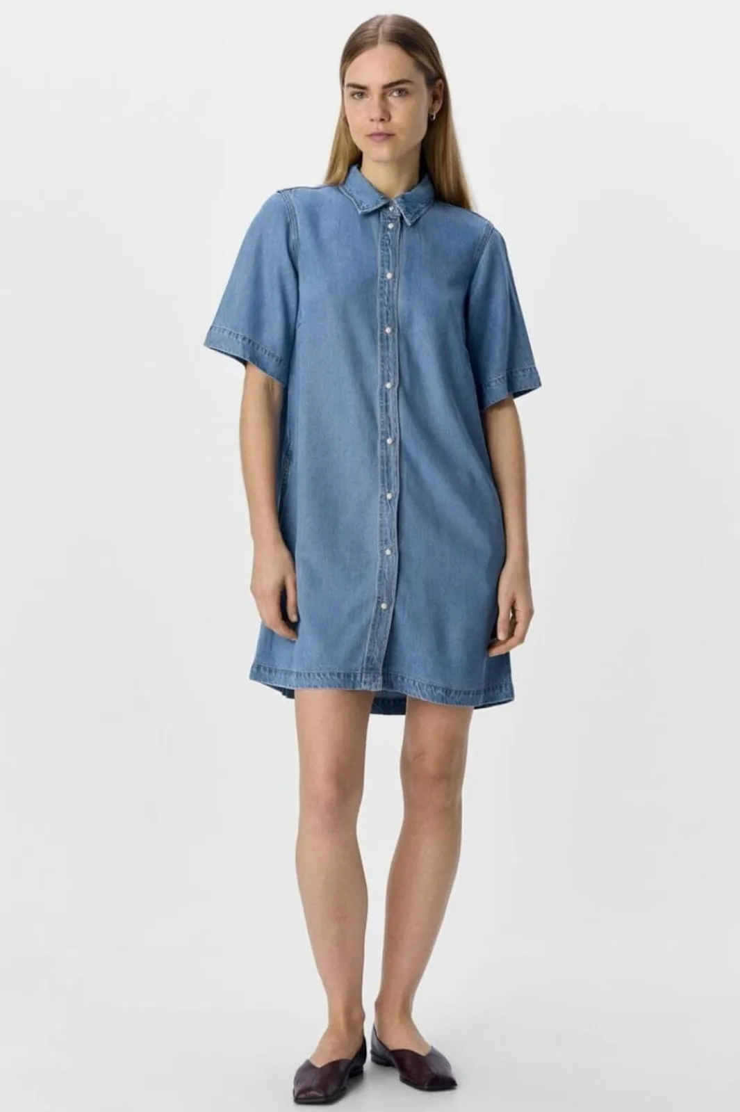 Best Object Objframe 2/4 Re Denim Dress 4656588 Light Blue Denim